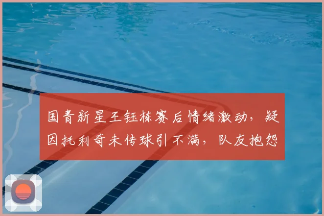 国青新星王钰栋赛后情绪激动，疑因托利奇未传球引不满，队友抱怨细节流出